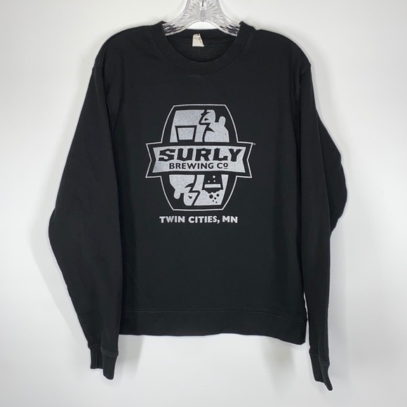 Surly Brewing Twin Cities, Minnesota Black Crewneck Sweatshirt Size Small - Picture 1 of 3